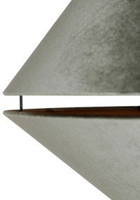 Luk Mosiężna lampa łukowa z czarnym i podwójnym aksamitnym abażurem zielonym - XXL klasyczny/Antyczny Oswietlenie wewnetrzne