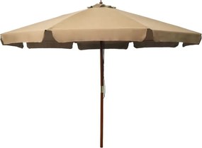 Okrągły parasol ogrodowy taupe T4-W93