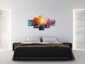 Obraz - Abstrakcja kolorów (125x70 cm)