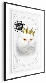 Plakat Król kot 21x30 cm z ramą czarną bez marginesu ARTGEIST B