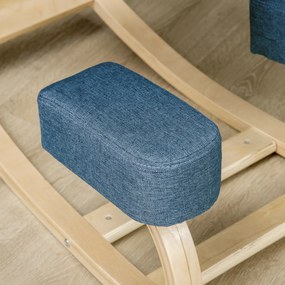 Vinsetto Krzesło klęcznik, ergonomiczny taboret do siedzenia, tapicerowany stołek dla zdrowej postawy, drewno brzozowe, wytrzymałość do 120 kg, niebieski | Aosom PL
