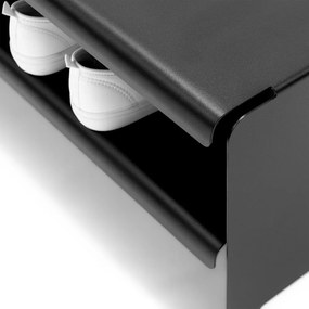 Czarna stalowa szafka na buty 71,5x28x31 cm Linea – Spinder Design