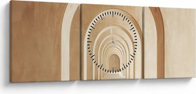 Obraz - Beżowe przejście (z zegarem) (90x30 cm)
