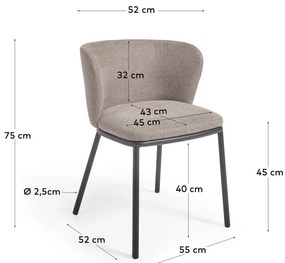 Jasnobrązowe krzesło Ciselia – Kave Home