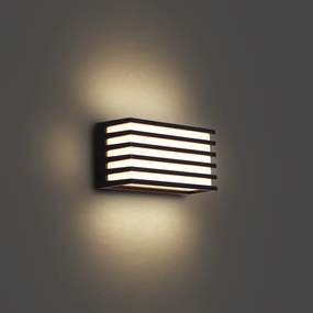 Nowoczesna lampa ścienna zewnętrzna czarna z LED IP65 - Jail