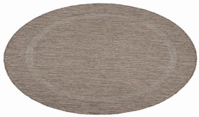 Dywan zewnętrzny Relax ramka brązowy koło 200 cm x 200 cm