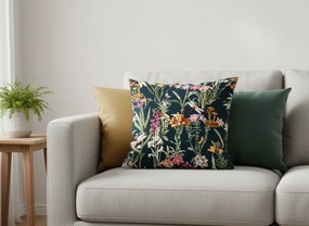 Dekoracyjna poszewka na poduszkę MYSTIC GARDEN 45x45 cm, ciemnozielony