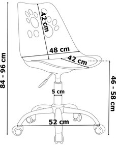 Niebieski dziecięcy fotel obrotowy - Omis 3X