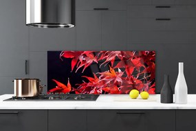 Panel Szklany Organiczna Tekstura Liści