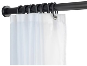 Czarny drążek teleskopowy do łazienki Wenko Luz, dł. 70-115 cm