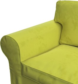 Pokrowiec na sofę Ektorp 3-osobową, nierozkładaną kolor zielony tkanina połyskliwa, welwetowa