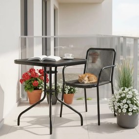 Stolik ogrodowy, balkonowy 60x60 cm Torello 073-1, czarny, kwadratowy