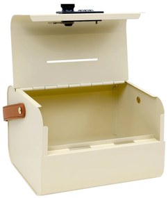 Kasetka stalowa z zamkiem szyfrowym CB.2301.HND beżowy, 15,5 x 20 x 15,5 cm
