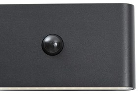 Wall Lamp Black Lux Sensor Magnetic Incl. LED Rechargeable - Batt