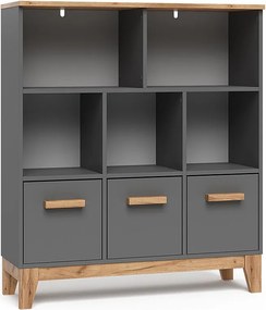 Półka dziecięca szary/artystyczny 98.4x32.6x113.4 malia