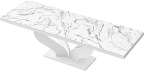 Stół w połysku z marmurowym blatem Viva