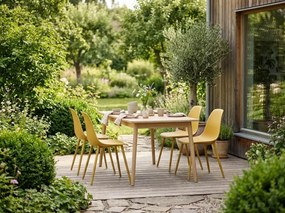 Krzesło do kuchni OSAKA plastikowe, musztardowe