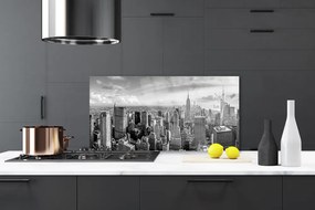 Szkło do Kuchni na Ścianę Rytm Miejskich Kamienic
