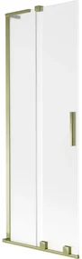 Mexen Velar L parawan nawannowy 2-skrzydłowy rozsuwany 75 x 150 cm, szron, złoty - 896-075-003-31-50