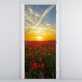 Fototapeta na drzwi - Pole maków (95x205cm)