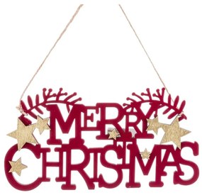 Drewniana wisząca dekoracja świąteczna 22 cm Merry Christmas – Casa Selección