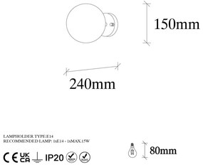 Czarno-biały kinkiet ø 15 cm Atmaca – Opviq lights