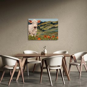 Obraz na szkle - Imitacja dzianego motywu (70x50 cm)