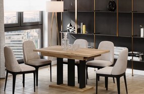 Stół Appia 210 rozkładany od 130 do 210 cm noga czarny mat