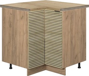 Szafka narożna panel dębowy 80.5x60x82 fame-line