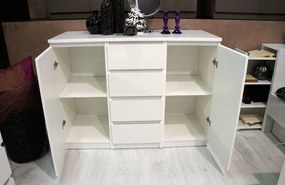 Biała komoda wysoki połysk Naia 4S2D