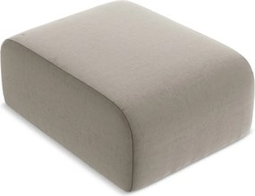 Jasnobrązowy aksamitny podnóżek Lani – Makamii