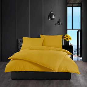 Pościel bawełniana Color musztardowy 140 x 200 cm, 70 x 90 cm