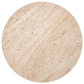 Okrągły stolik z blatem z naturalnego trawertynu - Panamex 3X