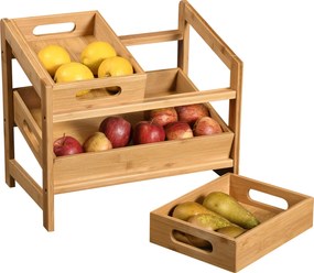 Regał kuchenny z wyciąganymi tacami, bambus, 39,5 x 26 cm, Kesper