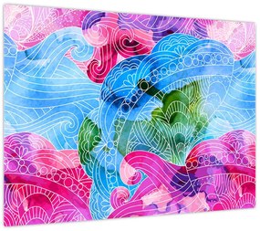 Obraz - Kolorowe fale (70x50 cm)