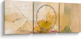 Obraz - Abstrakcja, obraz olejny (z zegarem) (90x30 cm)
