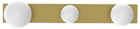 Lampa sufitowa BIBIONE GOLD 3xG9, 3 kule, złota, biała, na listwie
