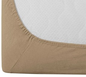 PrzytulneMieszkanie.pl 2x Prześcieradło jersey EXCLUSIVE 90x200 cm beżowe