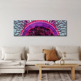Abstrakcyjny obraz - fioletowe gałęzie (170x50 cm)