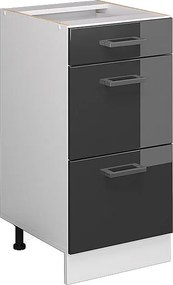 Szafka dolna do kuchni antracyt wysoki połysk 40x46x81.6 r-line