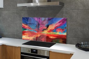 Panel szklany do Kuchni Dynamiczna Kompozycja Barw