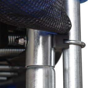 Trampolina ogrodowa z siatką zabezpieczającą dla dzieci i dorosłych Stalowa konstrukcja Ø 244 cm Wysokość 240 cm Bezpieczna zabawa w ogrodzie | Aosom PL