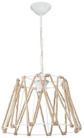 Biało-naturalna lampa sufitowa 55x30 cm – Squid Lighting