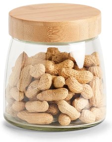 Szklany słoik ze szczelną pokrywką z bambusa, 950 ml