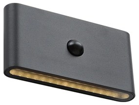 Zewnetrzna Wall Lamp Black Lux Sensor Magnetic Incl. LED Rechargeable - Batt Nowoczesny Oswietlenie zewnetrzne