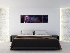 Obraz - Budda z kwiatami życia (170x50 cm)