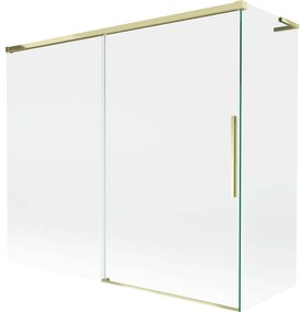 Mexen Rox L parawan nawannowy 2-skrzydłowy rozsuwany 180 + 80 x 150 cm, transparent, złoty - 8C9L-180-080-50-00
