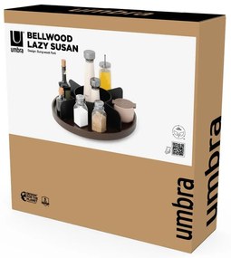 Czarny drewniany obrotowy organizer łazienkowy na kosmetyki Bellwood – Umbra