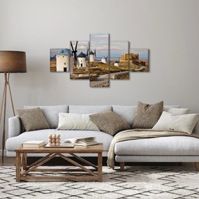 Obraz - Wiatraki Consuegra, Hiszpania (125x70 cm)