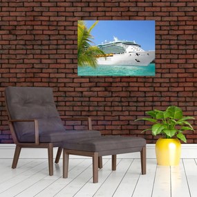 Obraz na szkle - Statek wycieczkowy (70x50 cm)